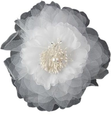 Kabelife Rose Brosche Blume Ansteckblume Groß Blume Haarspange Haarblume Kopfschmuck Haarschmuck Boutonniere Handgelenksblume für Party Strand Hochzeit
