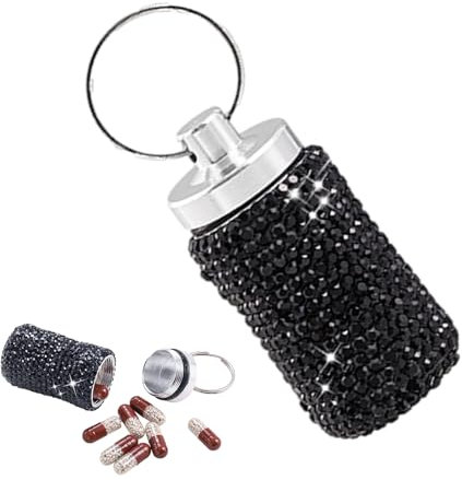 Pillendose mit Schlüsselanhänger – Taschen-Pillenetui, wasserdichter Pillen-Organizer für Outdoor, Camping, Reisen, tragbare Pillendose für Männer und Frauen