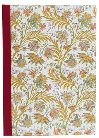 libralides - Handgemachtes Schreibbuch Cipro 21 x 29,7 cm DIN A4 192 Seiten - Vanillefarbiges Papier blanko - Buntes Kladde Blankobuch ohne Linien als Notizbuch, Skizzenbuch & Tagebuch (dunkel rot)