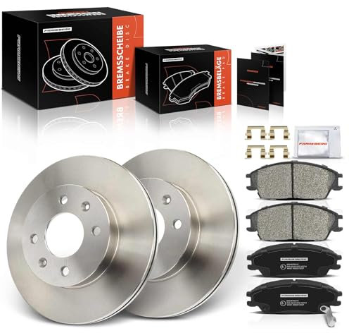 Frankberg Bremsensatz inkl. 2x Bremsscheiben + 4x Bremsbeläge Vorne Kompatibel mit Getz TB 1.1L-1.6L 2002-2010 Replace# 517121C000, 581011CA00