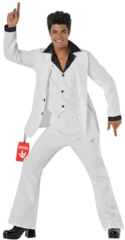 Morph 70S vit utsvängd kostym män kostym stor