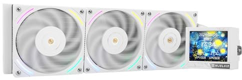 Thermalright Mjolnir Vision 360 White Disipador CPU AIO, pantalla LCD IPS con resolución 320 x 240 para AM5 y LGA 1700/1851, potente refrigeración por agua, 360 Specs con pantalla extraíble de