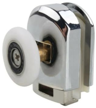 Roulette Douche Lot de 4 roulettes de porte de douche en alliage de zinc for porte de douche simple, roulettes de 25 mm, poulie for porte coulissante en verre Roulette Porte Coulissante Douche