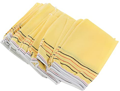 WOONEKY 20stücke Duschhandschuhe Peelinghandschuh Exfolierende Badhandschuhe Doppelseitig Grobes Material Khaki Für Effektive Hautreinigung Und Entfernt Abgestorbene Hautzellen