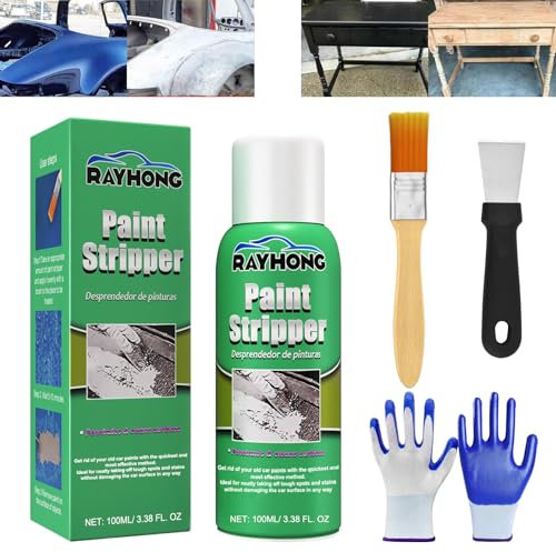 Rayhong Décapant de peinture efficace pour surfaces métalliques, décapant puissant pour bois, métal, maçonnerie, plâtre, carrelage (1 pièce)