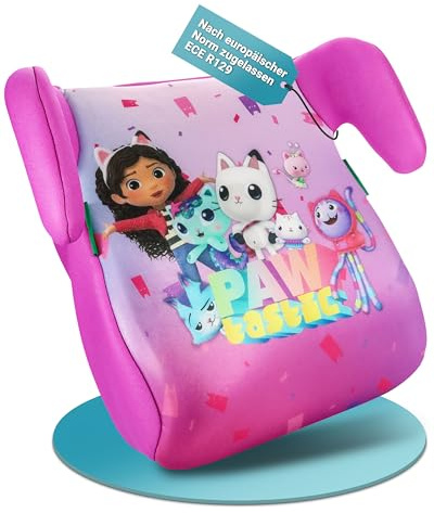 HiTS4KiDS Kindersitzerhöhung Gabbys Dollhouse – Praktisch & komfortabel – Geprüfte Sicherheit – Niedliches Lieblingsmotiv für Mädchen