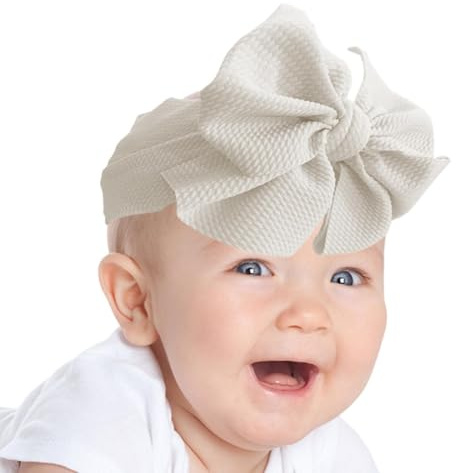 Toddler Knot Pannband - Förtjusande spädbarnshårinpackning, Stretchable Bomull Pannband | Bekväma små flickor rosett hårband, baby knut hårtillbehör, baby shower present, turban stil pannband, mjukt h