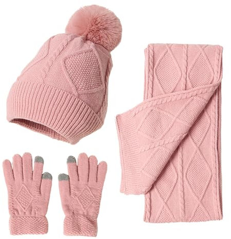 Qixiu großer schal Damen XXL,schal und mütze Damen Set Winter,schal rosa Damen,Women Scarf,schal grau schwarz gestreift,Set schal Stirnband mütze,schultertuch Damen,Warmer