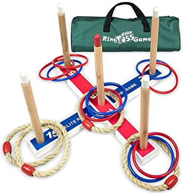 Ringwurfspiel für Kinder & Erwachsene – Indoor & Outdoor Spielzeug | Einfacher Aufbau & platzsparend | Ideal für Garten, Party & Geschenke (Mehrfarbig)