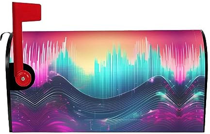 Copertura impermeabile per cassetta delle lettere con magneti di musica fresca suono onda stampa cassetta delle lettere involucri per cassette postali 65 x 53 cm