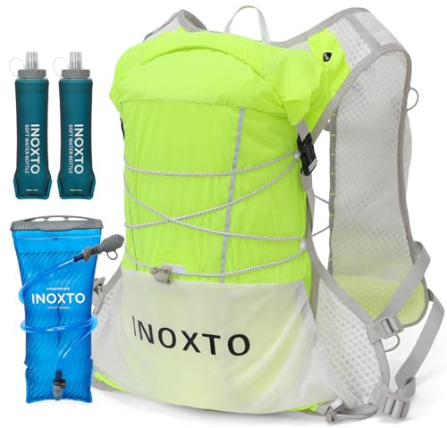 IX INOXTO Trinkweste, Rucksack, leichter Wasserrucksack mit 1,6 l Wasserblase, Tagesrucksack für Damen und Herren, verstellbare Laufweste, für Trailrunning, Wandern, Radfahren, Rennen, Marathon