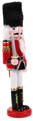 Cabilock Statuette De Casse-Noisette Bois Décoration De Table pour Maison Figurine Peinte Couleur Ornement De Noël