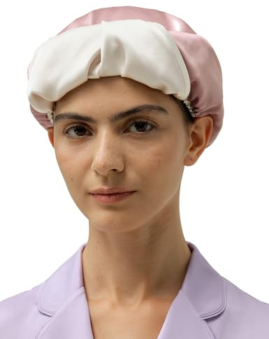 LilySilk Damen 100% Maulbeerseide Nachtmütze Doppellagige Reversible Seidenhaube zum Schlafen Ohne Bindebänder Kontrastfarben Haarpflege