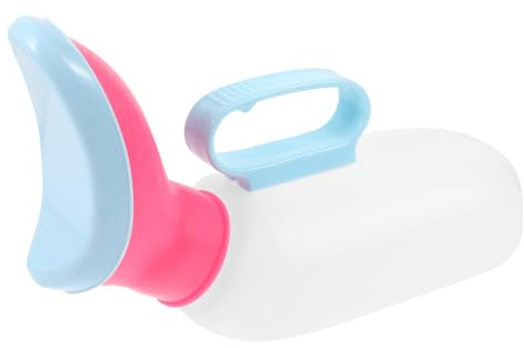 Yardenfun Tragbares Urinal mit Ergonomischem Design für Frauen aus Kunststoff 900ml und Deckel für Reise und Rehabilitationszeit für Senioren