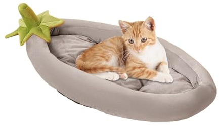 Rrlihjgu Hundebett Für Welpen - Aubergine Hundelager Mit Wärmefunktion - Abnehmbar rutschfest Warm Nest für Innen Außen Camping Wohnung Haus Hundezwinger Box Auto