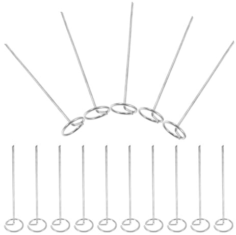 Yardenfun 20 pièces Piquets Métal Jardin Galvanisés avec Pointe Épingles Fixation Gazon Synthétique Ancrages Solides pour Toile Filet Paillage Bordure Paysagère