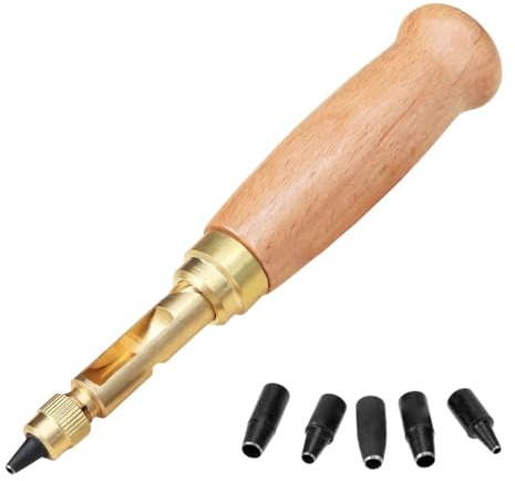 Leather Hole Punch With 6 Sizes for DIY Craft and Belt Adjustments, Belt Punch Tool for Leather Work, Precise Hole Tool for Paper, Sewing Projects and Small Repairs