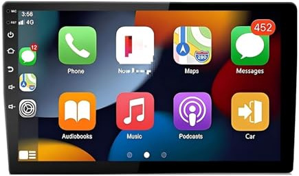 carplay inalámbrico Estéreo para Coche de Doble DIN con GPS, Pantalla táctil, Compatible para Ford para F-150