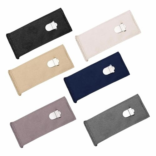 6 Piezas Extensor de Cintura Extensores Elásticos Ajustables Extensión de Botónes para Jeans Camisas Pantalones Falda