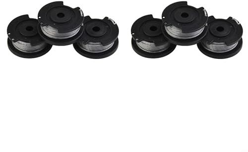 Bobina di filo per decespugliatore, diametro 6 mm, lunghezza 4 m, per EasyGrassCut 18 23 26, linea di taglio di ricambio per tagliabordi elettrici per decespugliatori, bobina in nylon (6 pezzi)
