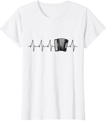 Accordéoniste Accordéon-Musicien Cardiogram Accordéon T-Shirt Graphique avec Valeur