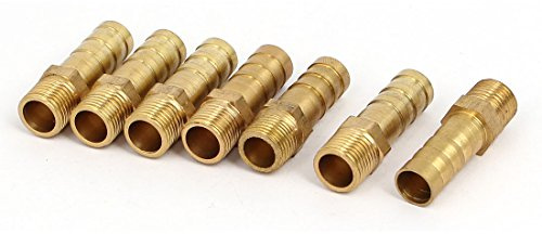 sourcing map 7 piezas Tubos Acopladores G 1/8 rosca macho de 8 mm ñ de tubo