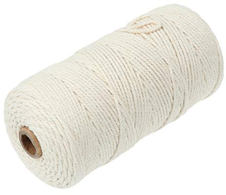 BESPORTBLE 200m Corda Di Cotone Bianca Grezza e Spago Naturale Per Lavori Artistici Fai Da Te Confezionato Per Imballaggio e Cuciture