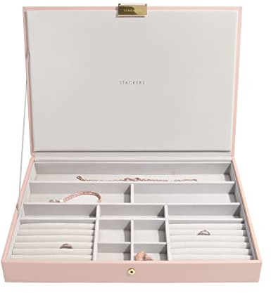 Stackers Blush Pink & Champagne Gold Supersize Jewellery Box Lid