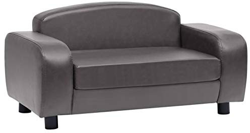 Tidyard Hundesofa Haustiersofa Hundecouch Hundesofa Hundebett Hundematte Grau 80x50x40 cm Kunstleder