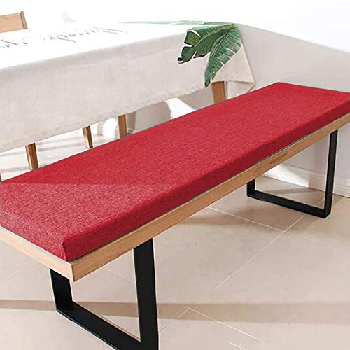 ZINN Premium-Bankkissen mit Befestigungsbändern, 100 x 35 cm, 3 cm dickes Schaumstoff, langes Sitzkissen, Schaukelstuhlkissen, Essbankkissen, für Küche/Erkerfenster/Garten