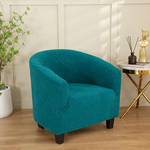 YOPOIY Stretch Wasserfeste Club Chair Schonbezug, rutschfest Sesselhusse Jacquard Tub Club Stuhlbezüge Elasthan Möbelschutz -grün-Einheitsgröße
