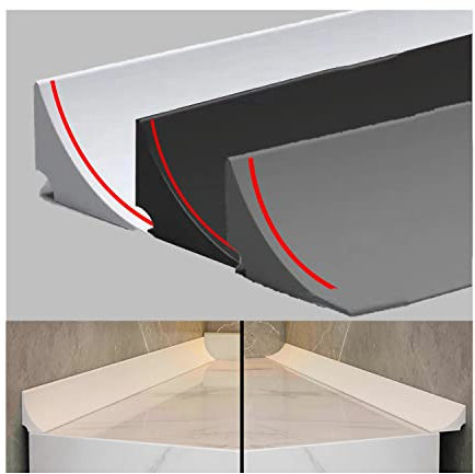 AiDeHuaKeJi Joint Salle De Bain Paroi De Douche BarrièRe Anti-Inondation Blanc 1 Meter