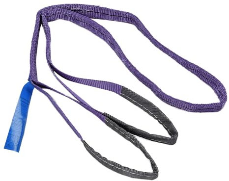 élingue Levage, Capacité De Charge 1t, 1,18 Pouces Largeur élingues Et Sangles Levage, Sling Gréement Polyester Résistant, Sling Corde Plate Double Bande Sangles Plates Colorées Pour Palan(2m 6.56ft)