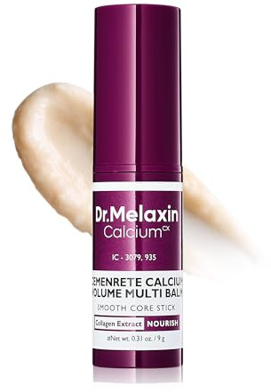 Dr.Melaxin Calcium Multi Balm Stick, Collagen & Elastin Wrinkle Stick, All-in-One Hydrating Balm, Eye & Neck Balm, Makeup Base & Face Moisture Balm, Korean Skincare, 0.31 oz