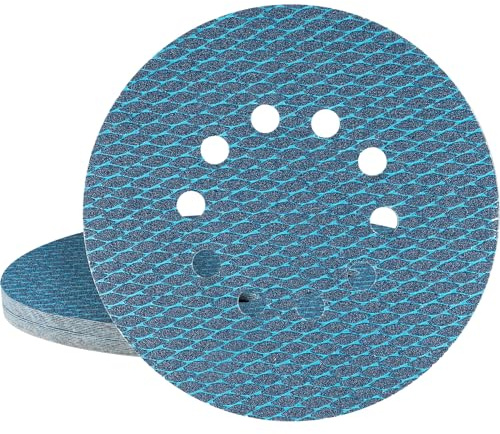STEBRUAM 20 stycken slippapper 225 mm kardborreband med kornighet P40 slipskivor 225 mm kardborreband 10 hål diamantform slipdynor för gipsslipar, excenterslips, slipgiraff