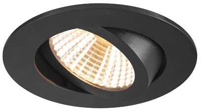 SLV NEW TRIA UNIVERSAL 68, Deckeneinbauleuchte, 2500/3000/4000K, 38°, IP 20, rund, schwarz