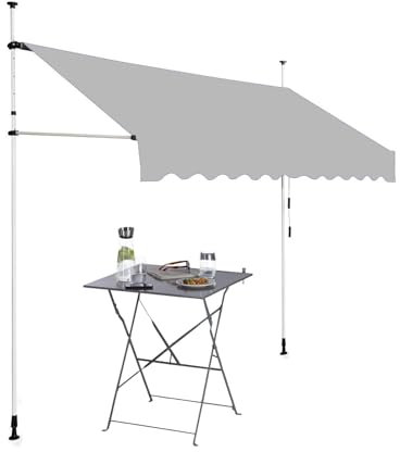 Auvent de terrasse,Store banne manuel,Store balcon sans percage,Pergola jardin exterieur,Réglable en Hauteur et en Inclinaison,Auvent de Terrasse en Aluminium pour Balcon,Terrasse, Jardin ( Color : Li