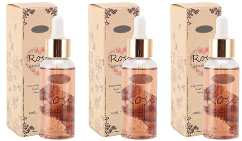 Rosen Massageöl, Feuchtigkeitsspendend für die Haut, Multifunktionale Verwendung, 3 Stück 60 Ml, für Aromatherapie und Kosmetik
