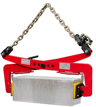 Lifting Clamps Paving Slab Lifter Stone Lifting Clamps Curb Grabo, Heavy Duty Slab Tongs Chain Pliers Lifter, Adjustable Scissor Lifter Alloy Steel Paver Lifter(XX-L)