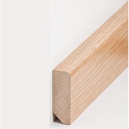 PROVISTON Lot de 10 plinthes en bois massif - 20 x 58 x longueurs tombantes jusqu'à environ 2400 mm, en chêne massif à coller, visser et clouer - Plinthe by PROVISTON
