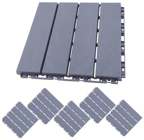 DOITOOL Eleganti Piastrelle Per Pavimenti in Plastica Per Esterni Piastrelle Ad Incastro Per Patio Giardino Balcone E Patio