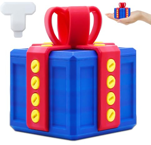 Nervige Geschenkbox, 3D Annoying Gift Box, Neuartige Geschenkverpackungsbox | Gag Geschenkbox mit Schrauben Really Annoying Gift Box für Geburtstag Feiertag Valentinstag