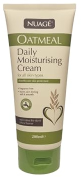 Nuage Oatmeal Daily Moisturizing Cream for All Skin Types with Soothing Oatmeal Extracts, Hydrating and Nourishing Formula, 200ml Tube