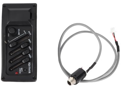 Naroote Tonabnehmer für Akustikgitarre, Gitarren-Tonabnehmer mit Montageteilen, Gitarrenzubehör, Gitarren-Tonabnehmer, 4-Band-EQ-Equalizer, Gitarrenteile für Akustikgitarren