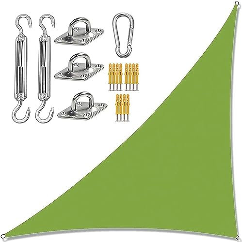 Triangle Sun Sail Shade Waterproof UV Block Garden Canopy with Fixing Kit Right Angle Garden Shade Sail Sunshade Awning for Garden Picnic or Camping 3m x 4m x 5m