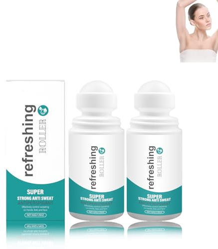 2 Stück Antitranspirant Gel - gegen starkes Schwitzen, Antitranspirant Roller Frauen, Anti Schweiß Deo bei Hyperhidrose mit Langzeitschutz, Deoroller für Damen & Herren