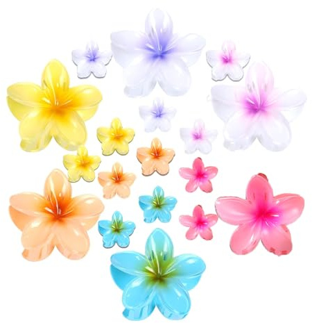 18 Piezas Pinza Flor Pelo Flor Hawaiana Pelo Accesorios Exquisitos Para El Cabello, Se Pueden Transportar, Adecuados Para Mujeres Y Niñas De Vacaciones, Viajar