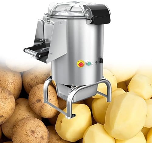 WEIMILOR Pelador de Verduras Automático - Pelador de Patatas Eléctrico Profesional 70-100 kg/h, 5 kg/12 L y 10 kg/22 L, 550 W/750 W para Cocinas Industriales 10kg/22L