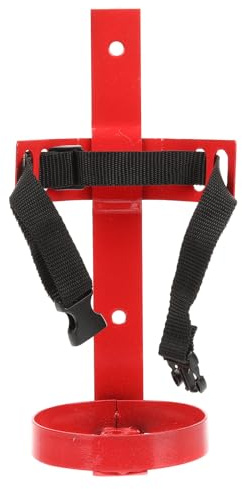 GRIRIW Support Mural pour Extincteur 1 Kg en Acier Inoxydable Sangle Réglable Fixation Robuste Intérieure pour Maison Bureau Garage ou Bateau Accessoire de Sécurité Incendie