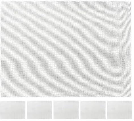 Abaodam Lot de 6 Grilles Métalliques en Acier Inoxydable 5X15 CM pour Réparation de Pare-Chocs de Voiture Maille de Renfort Résistante pour Soudure Plastique Accessoire de Réparation